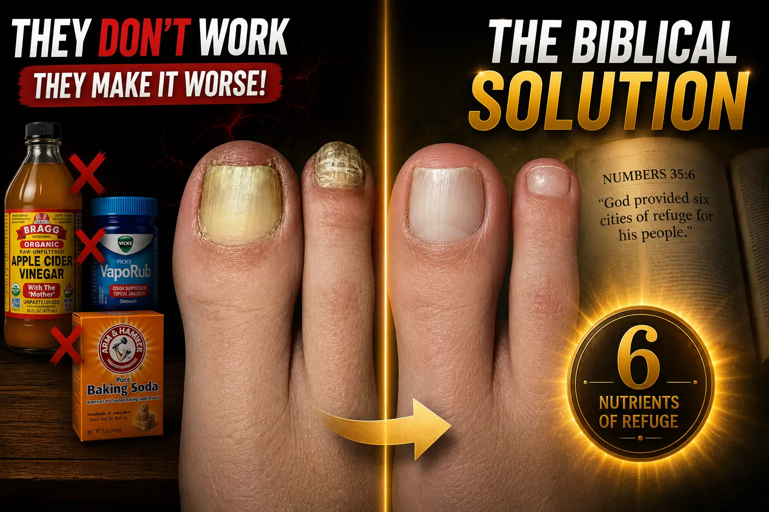 How to get rid of toenail fungus permanently — Dr. Sam Walters reveals the six nutrients that cure toenail fungus at the root